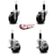 Service Caster 3.5'' Phenolic Wheel Swivel 1-1/8'' Expand Stem Caster Set 2 Brakes, 4PK SCC-EX20S3514-PHS-2-TLB-2-118 - alternate 2